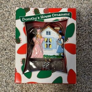 Vintage Wizard of Oz Warner Bros. Dorothy's House Ornament 1999 in Box